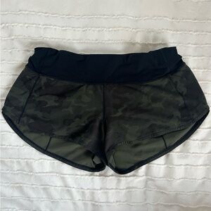 Lululemon Camo Speed Up Shorts